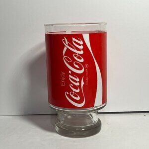 Vintage Coca Cola Pedestal Glass 6 inch